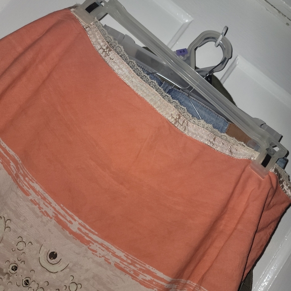 i.e Woman flowing sequins dotted/circle boho patterned midi skirt - Picture 4 of 12